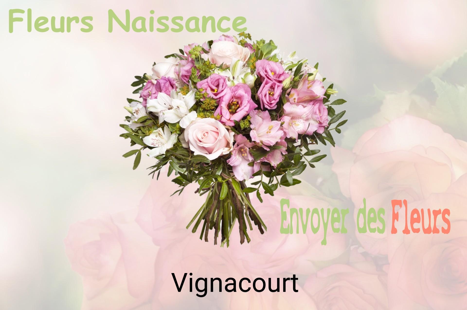 Bouquet de fleurs de naissance livré à Vignacourt