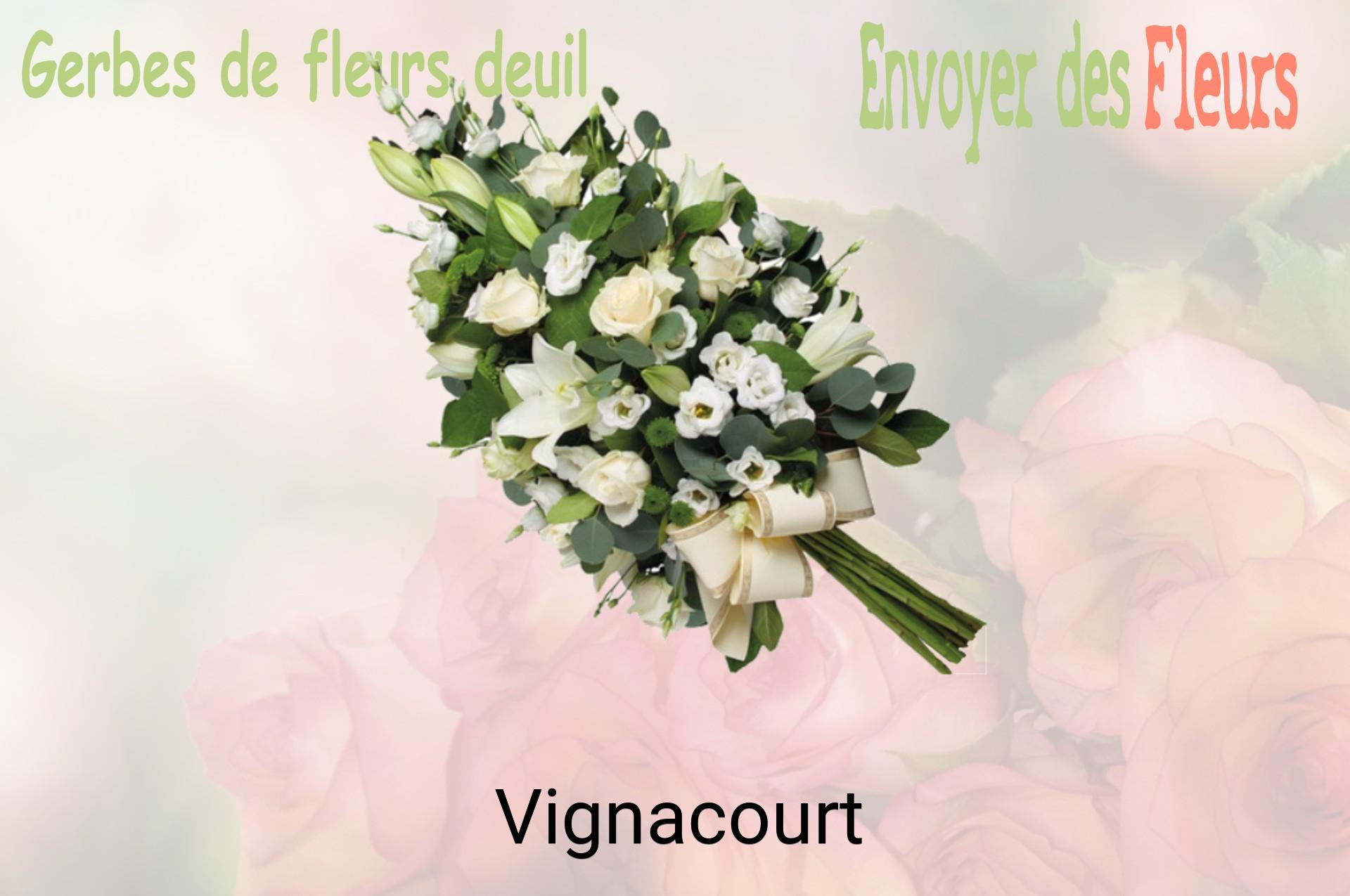 Gerbe de fleurs de deuil livrée à Vignacourt